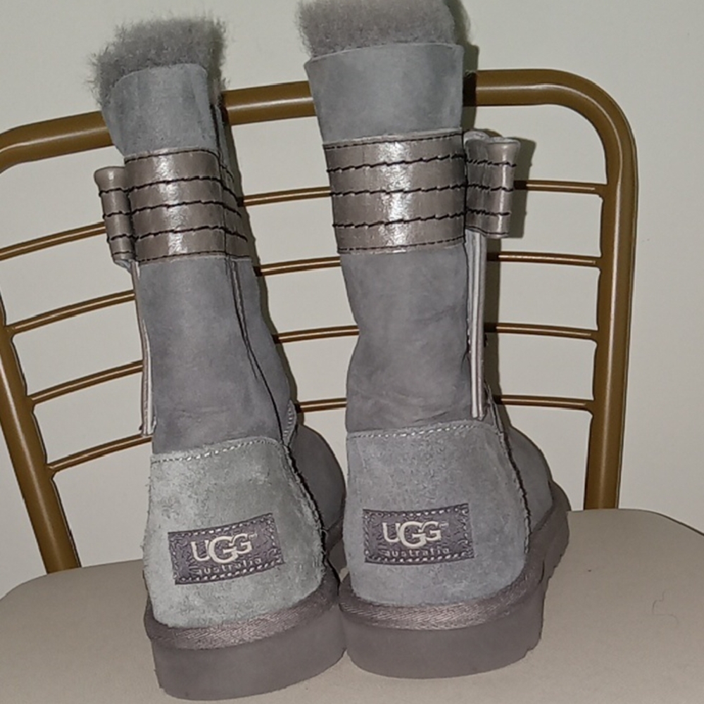 UGG Gray Bow Boots